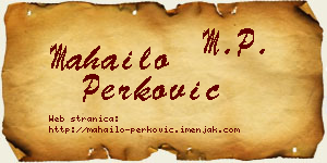 Mahailo Perković vizit kartica